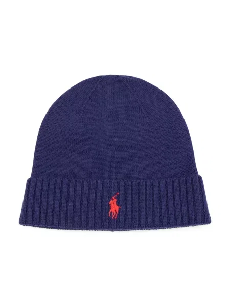 Haftowana czapka Polo Ralph Lauren niebieska