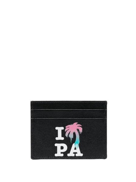 Portofel Palm Angels cu imagine negru