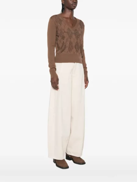 Pulover Max Mara cu model argyle maro