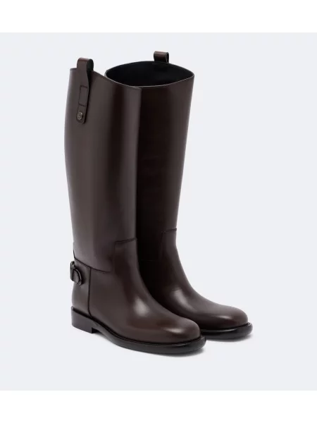 Cizme Burberry din piele maro