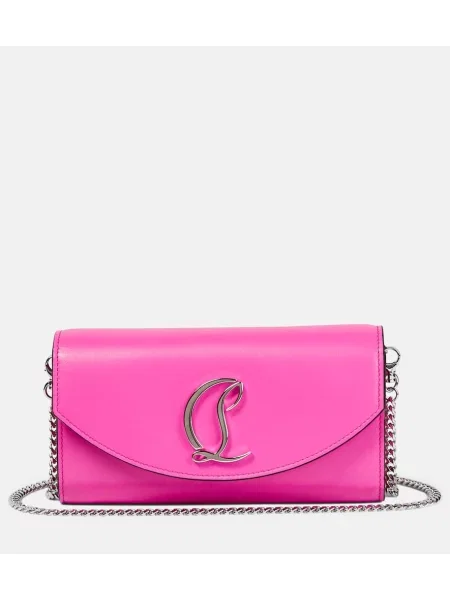 Usnjena ogrlica Christian Louboutin roza