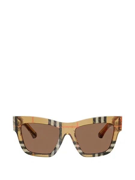 Ochelari de soare Burberry în carouri maro