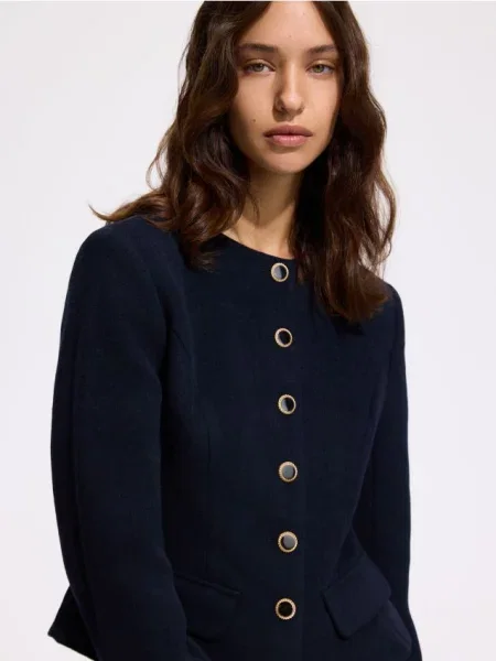 Reserved Blazer cu decorativi bleumarin
