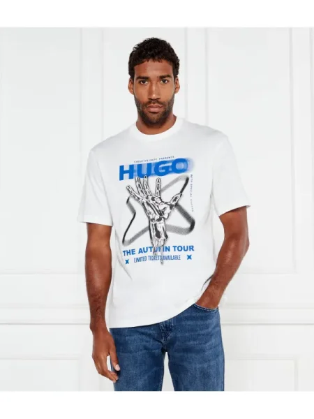HUGO Tricou Nopix alb