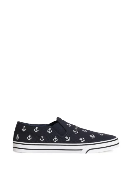 Sneakerși Dolce & Gabbana cu broderie albastru