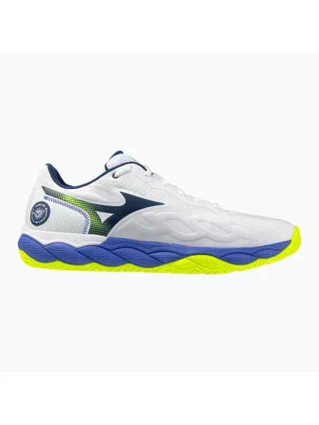 Buty do tenisa Mizuno Wave Enforce Court AC white/dazzling blue/ lightning białe