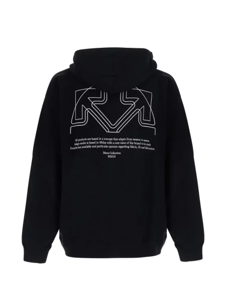 Hanorac cu glugă Off-white cu imagine cu cordon alb
