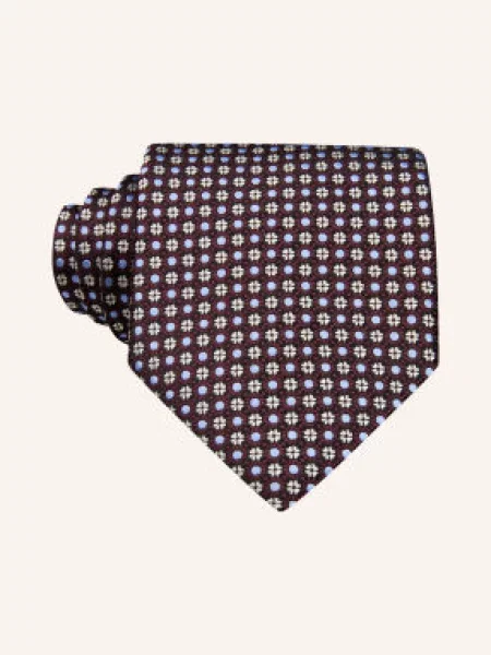 Zegna Kravata tmavě modrá / krémová / tmavě červená
