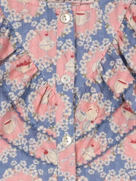 Konges Sløjd Дитяча блузка KIM FRILL SS SHIRT GOTS