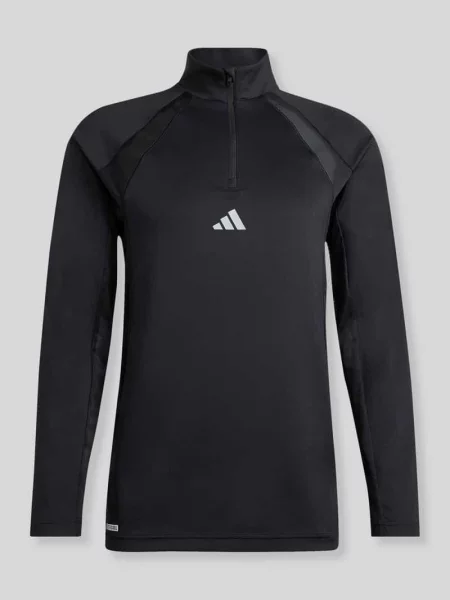 Bluzka z długim rękawem Sport o kroju slim fit z nadruk z logo model TECH' Adidas Training czarna