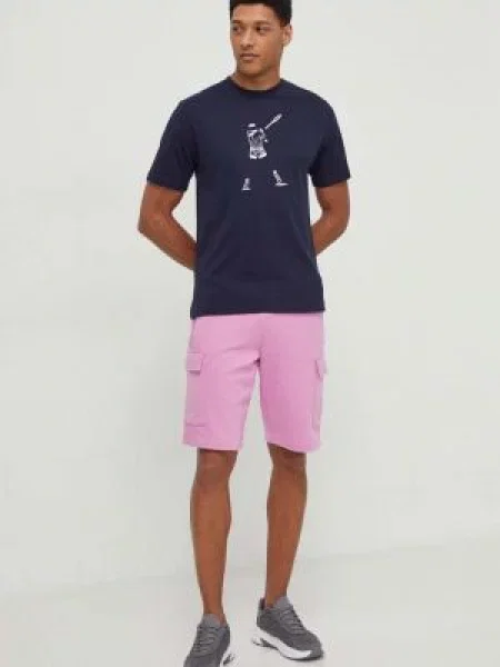 Šortky Emporio Armani růžová hladké