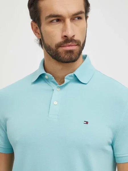 Tommy Hilfiger Тениска с яка и син