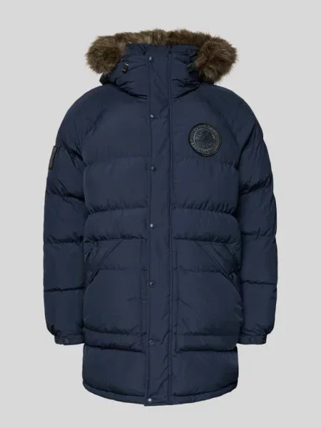 Kurtka pikowana z naszywką z logo model ‘Everest’ Superdry granatowa