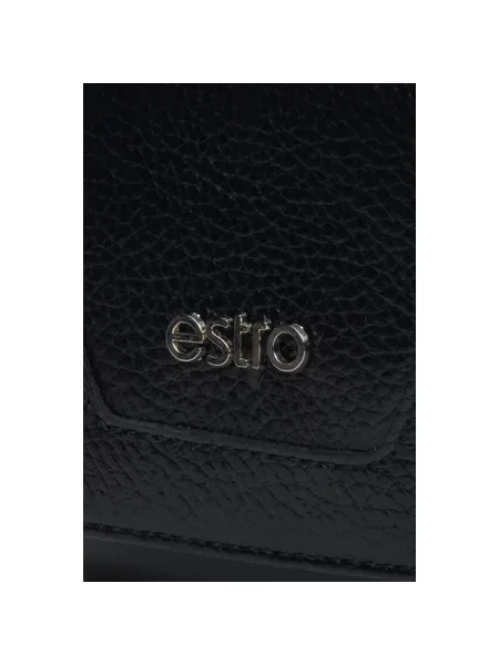 Кожаный кошелек Estro черный