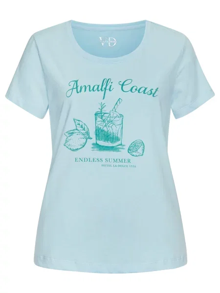 VIVANCE Bluză de noapte deschis / verde petrol albastru