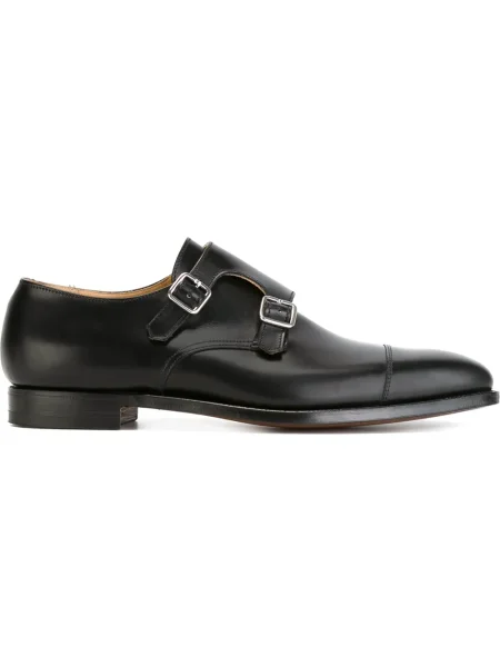 Pantofi loafer Crockett & Jones cu cataramă negru