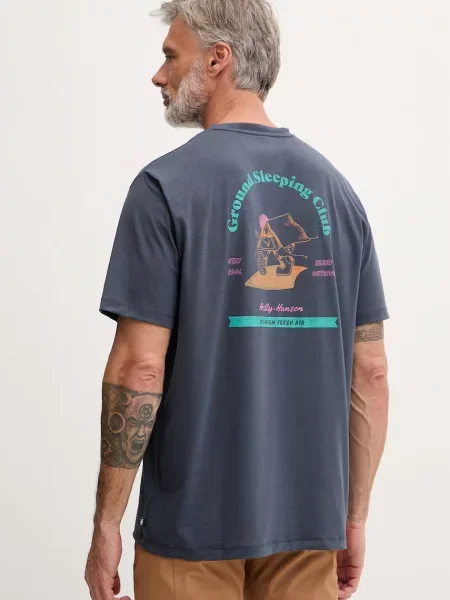 Helly Hansen kratka majica SKOG RECYCLED GRAPHIC modra