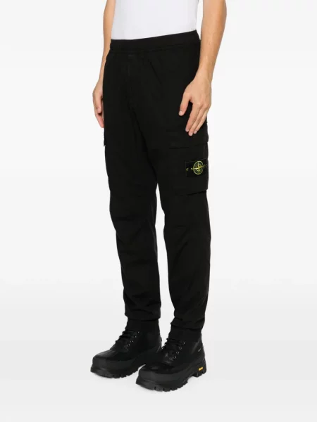 Pantaloni Stone Island cu strasuri negru