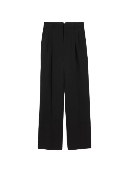 Pantaloni Ami Paris de lână negru