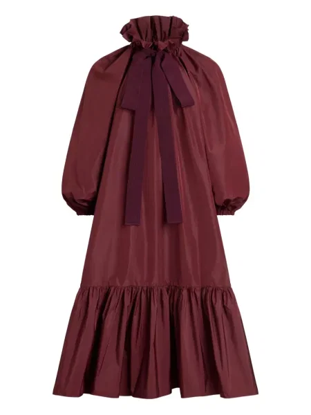 Rochie Patou cu funde de costum maro