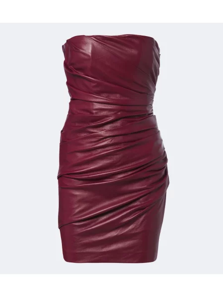 Rochie Alex Perry din piele cu volane