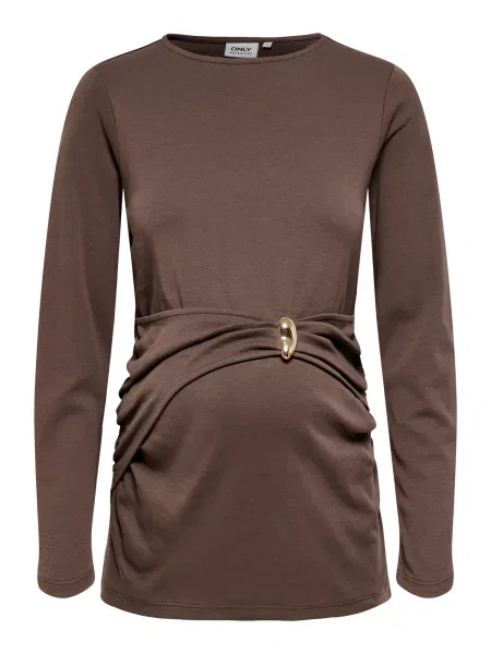 Only Maternity Tricou OLMEVALYN închis maro