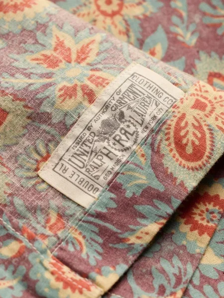 Къс риза Ralph Lauren Rrl на цветя с принт синьо