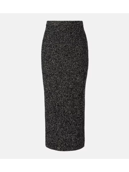 Fustă tip creion Max Mara de lână negru