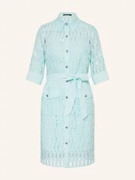 Marc Aurel Sukienka Koszulowa Z Dziurkowanej Koronki blau