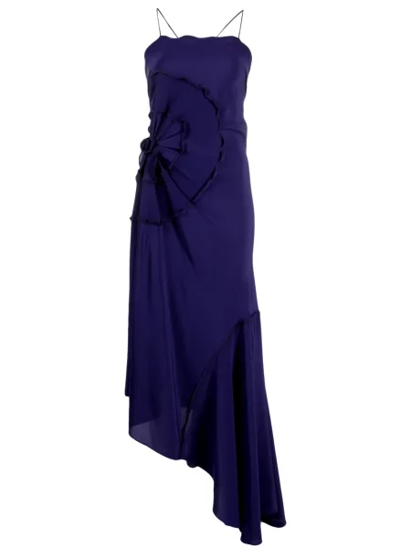 Rochie Victoria Beckham de mătase de costum violet