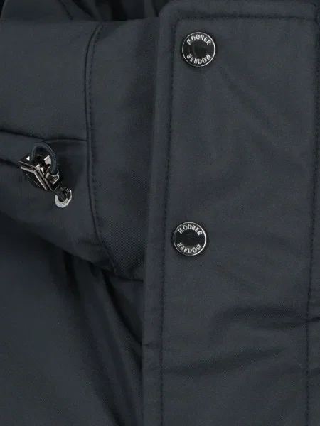 Palton Moorer cu glugă albastru