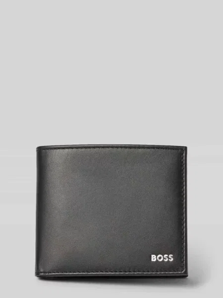 BOSS portfel skórzany czarny