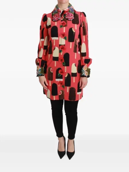 Rochie Dolce & Gabbana cu model floral cu imagine roșu