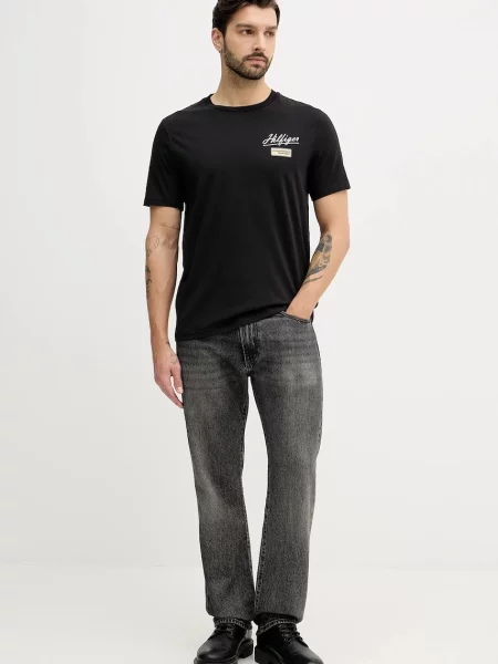 Tommy Hilfiger kratka majica črna