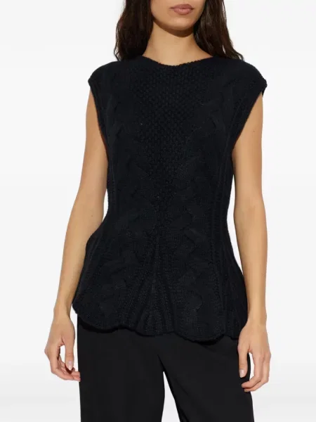 Top Lisa Yang tricotate negru