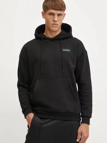 Mikina Hummel s kapucí melanžová černá