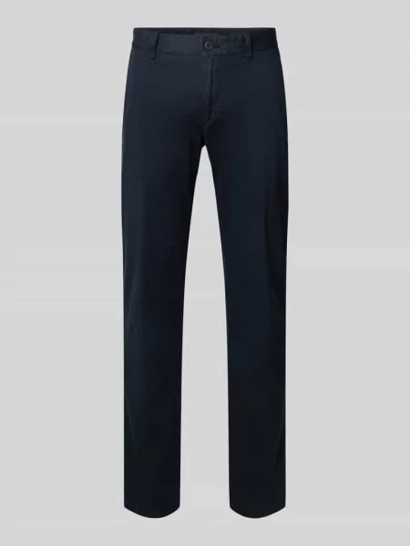 Chinosy o kroju shaped fit z mieszanki bawełny model ‘STIG’ Marc O'polo granatowe