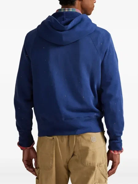 Къс кожена поло тениска Polo Ralph Lauren на райета сиво