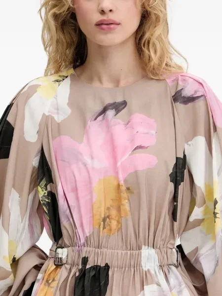 Bluză Stine Goya cu model floral cu imagine maro