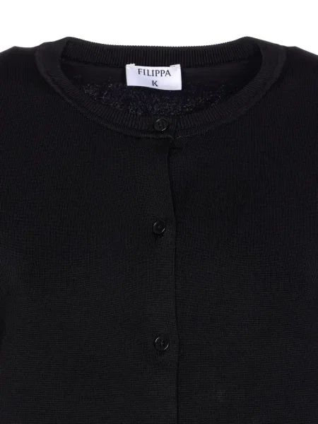 Cardigan Filippa K cu decolteu rotund negru