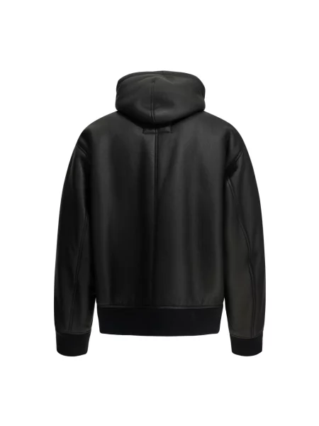 Lniana bluza z kapturem Balenciaga z kapturem czarna