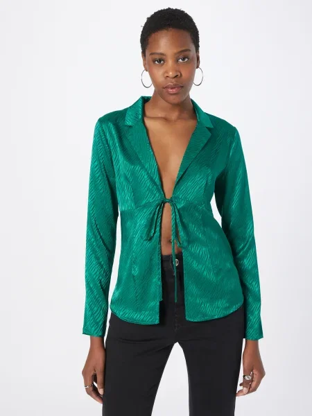 Nasty Gal Blúz sötétzöld