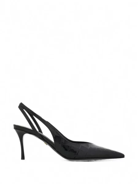 Pantofi cu toc Ferragamo slingback negru
