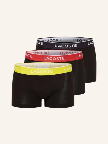 Lacoste Bokserki 3 Szt. schwarz czarne
