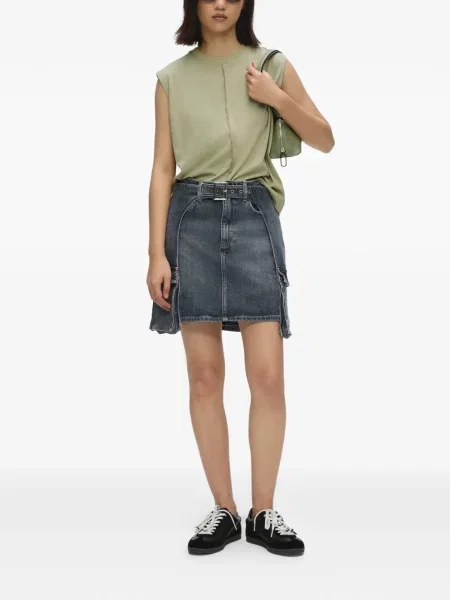 Traper suknja Karl Lagerfeld Jeans sa kopčom plava