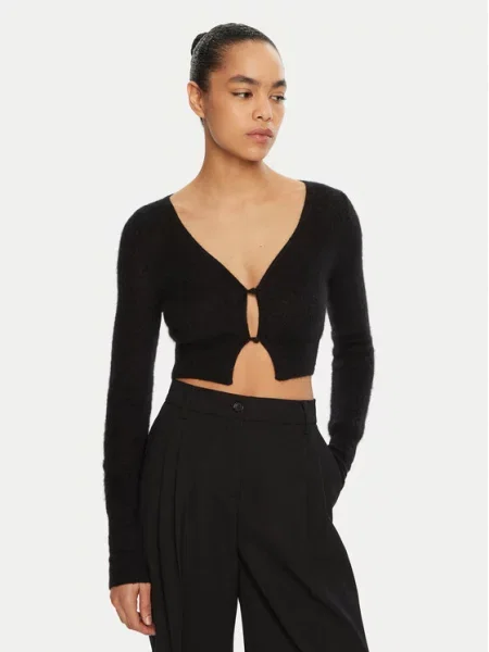 Pletena jopica JACQUEMUS črna