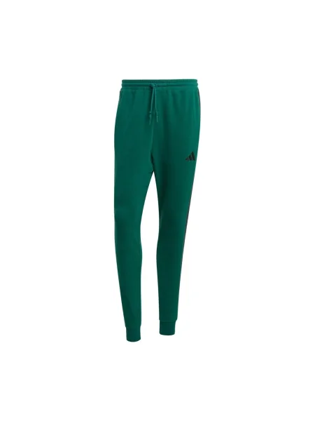 Pruhovaná froté tepláková súprava Adidas zelená