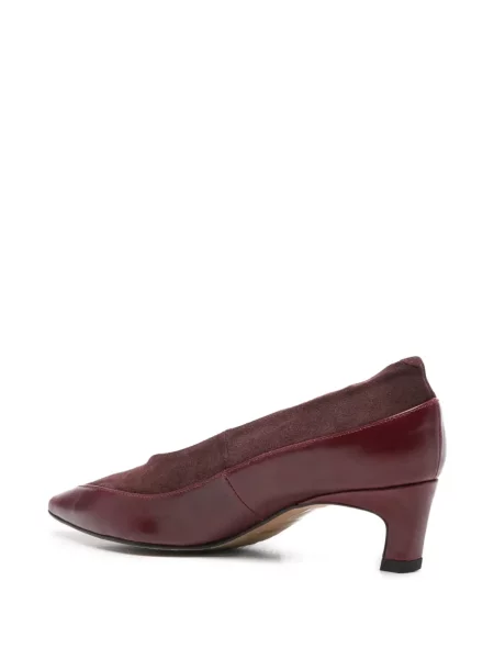 Pantofi cu toc ángel Alarcón din piele de căprioară roșu
