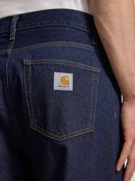 Szerokie jeansy Carhartt Wip niebieskie