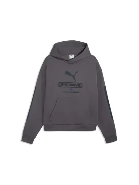 Bluza z kapturem PUMA Sport Boxy Graphic Fleece PUMA szara